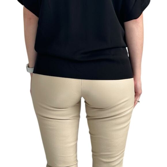 The Row Cream Lambskin Leather Pants size 2 Skinny - Picture 10 of 12